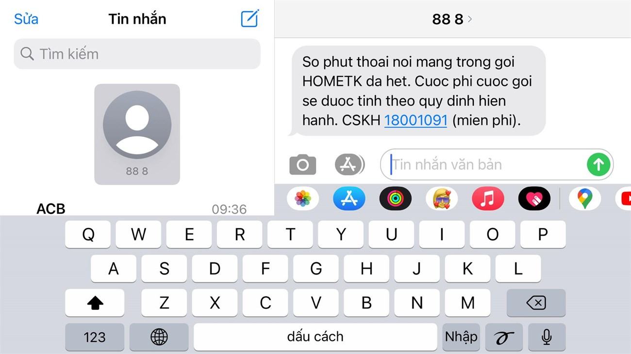 Hoạt động trên màn hình ngang