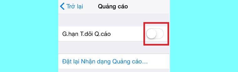 Tắt các tính năng quảng cáo