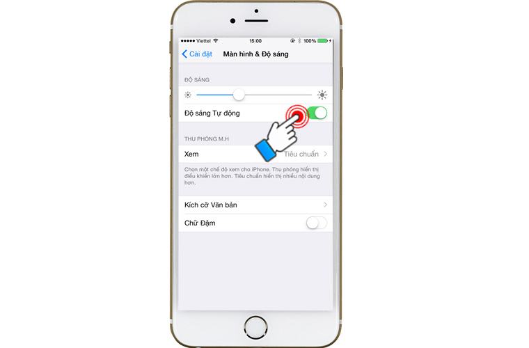 Điều chỉnh độ sáng màn hình trên iPhone 6 Plus