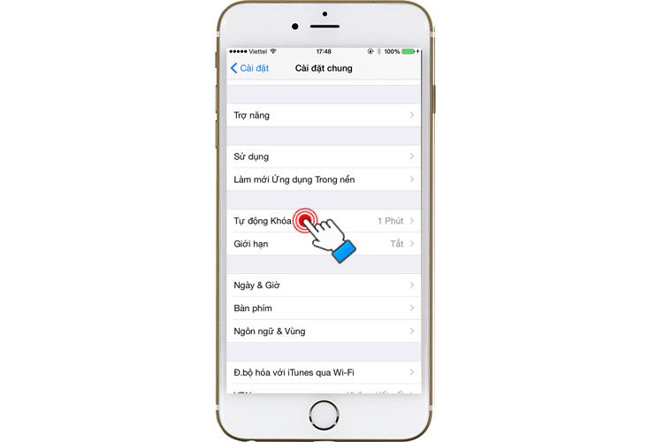 Cách thiết lập khóa màn hình tự động trên iPhone 6 Plus