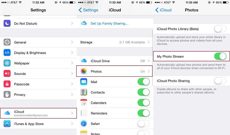 Tắt Luồng ảnh của tôi trong iCloud