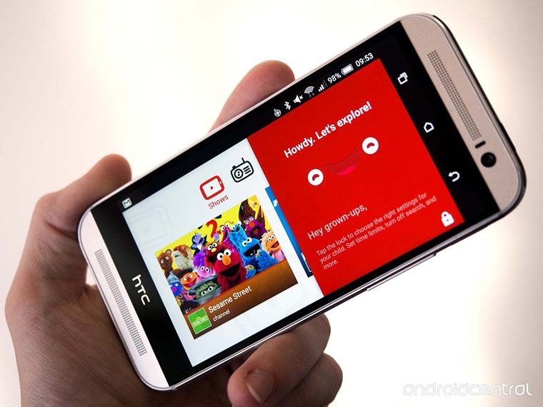 Các ứng dụng được đề xuất cho điện thoại Android là YouTube Kids