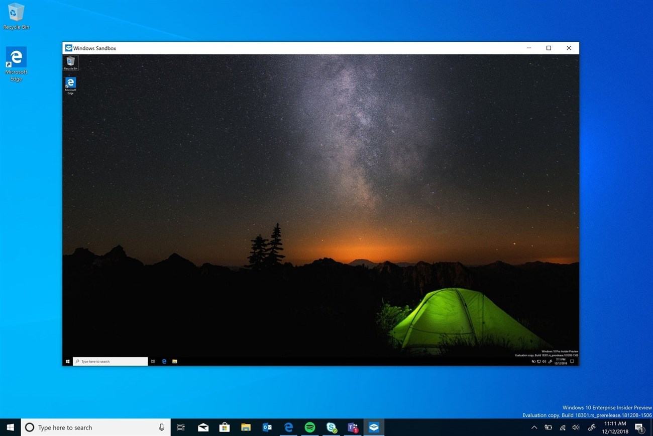 Chức năng Sandbox Windows cho bản cập nhật mới