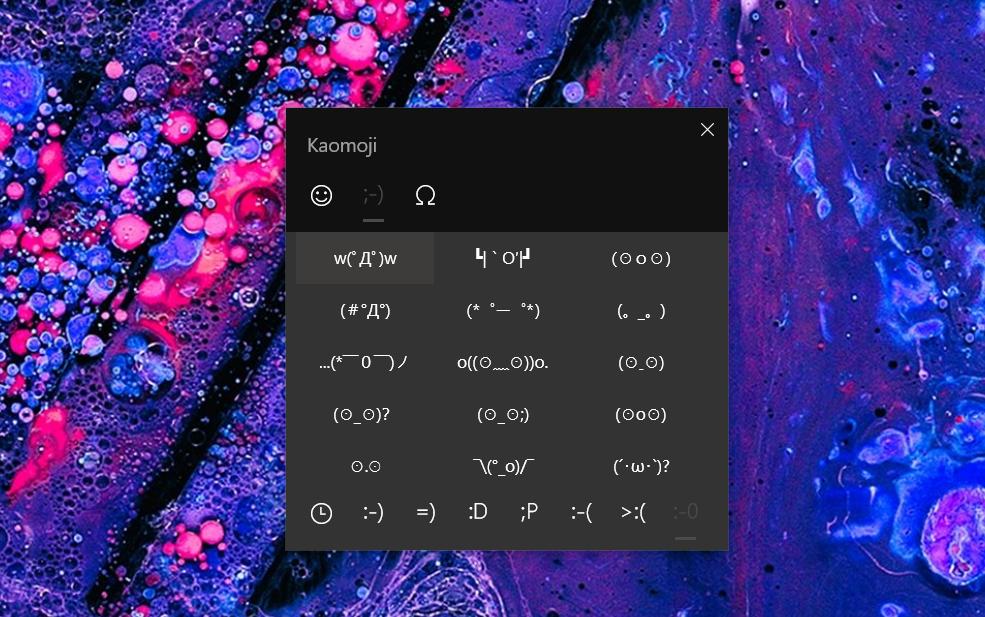 Chức năng Kaomoji cho bản cập nhật mới nhất của Win 10