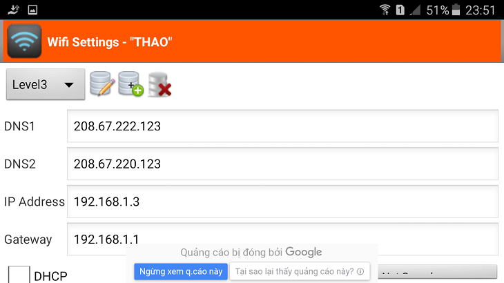 Sử dụng OpenDNS