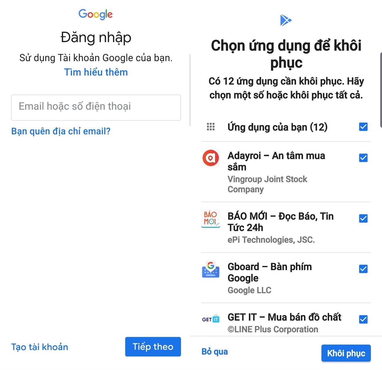 Cách khôi phục tin nhắn trên điện thoại Android