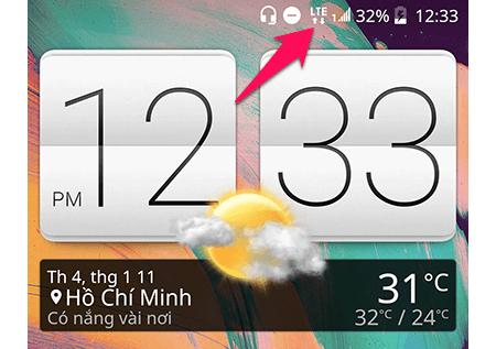 Hiển thị mạng LTE