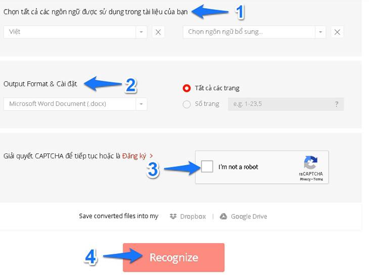 Cách chuyển đổi tệp đã quét trên trang web - Bước 2