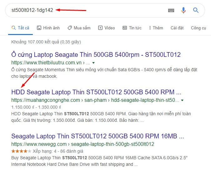Kiểm tra SSD hoặc HDD trên Google