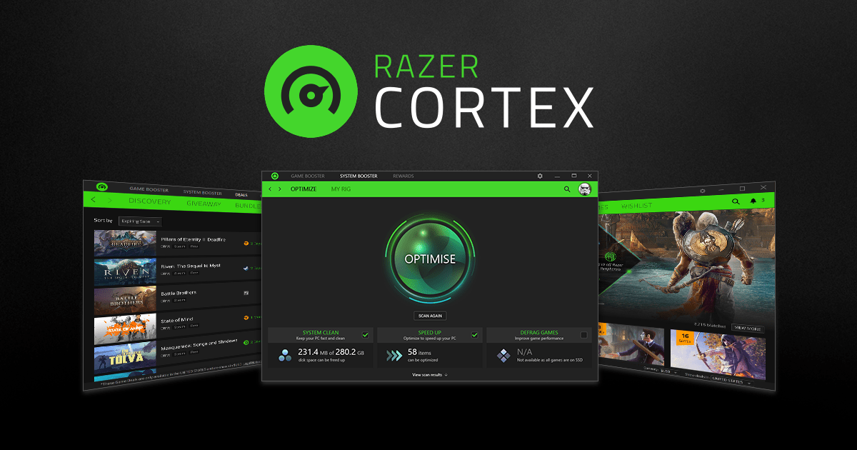 Tăng tốc trò chơi Razer Cortext Game Booster