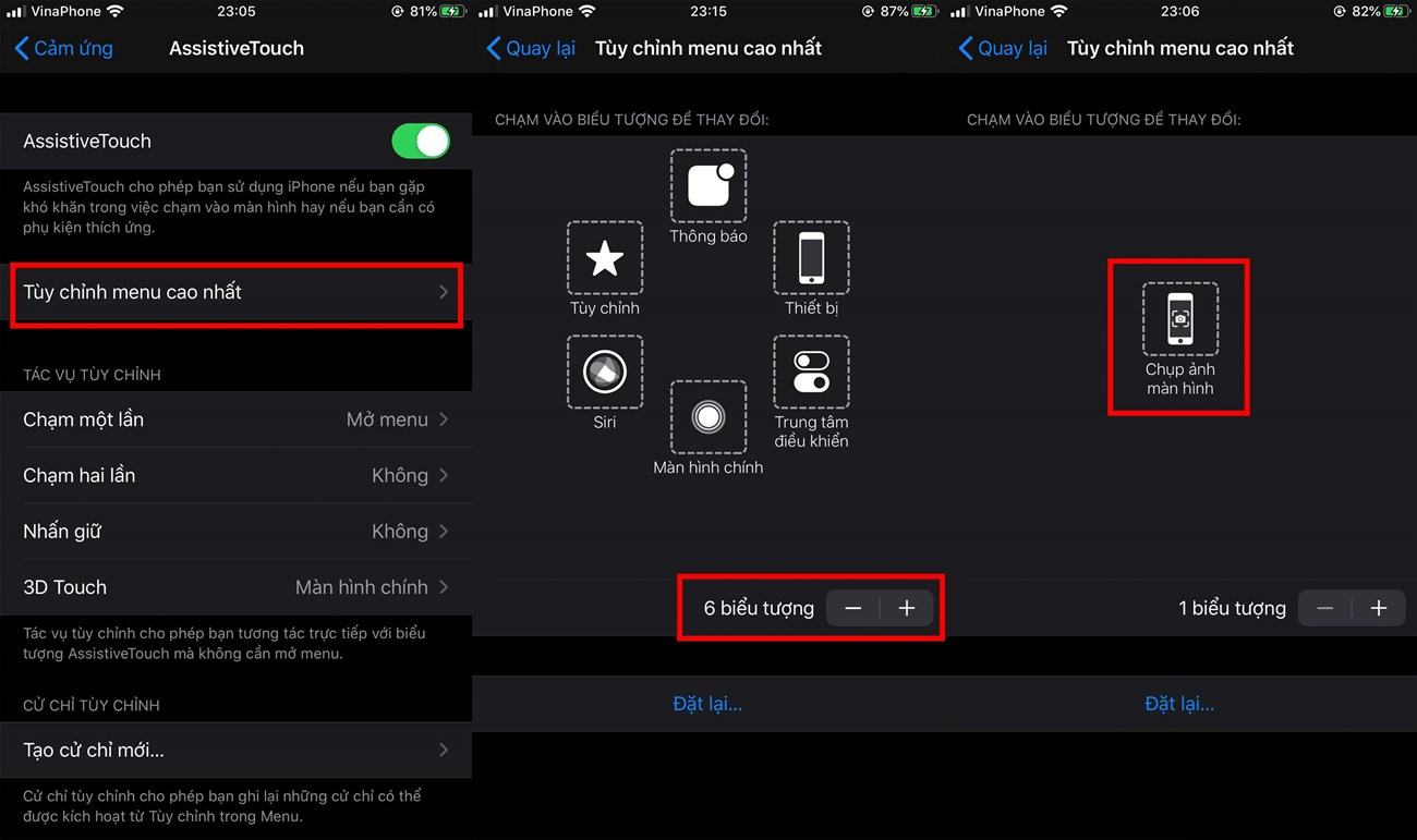 Sử dụng AssistiveTouch