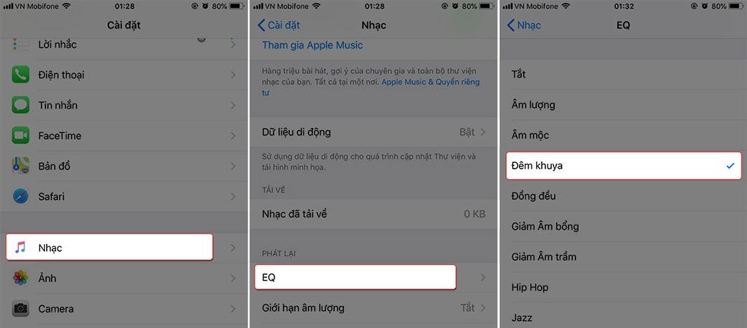 Tăng âm lượng loa ngoài bằng chức năng EQ