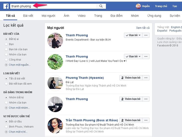 Sử dụng hộp tìm kiếm cơ bản