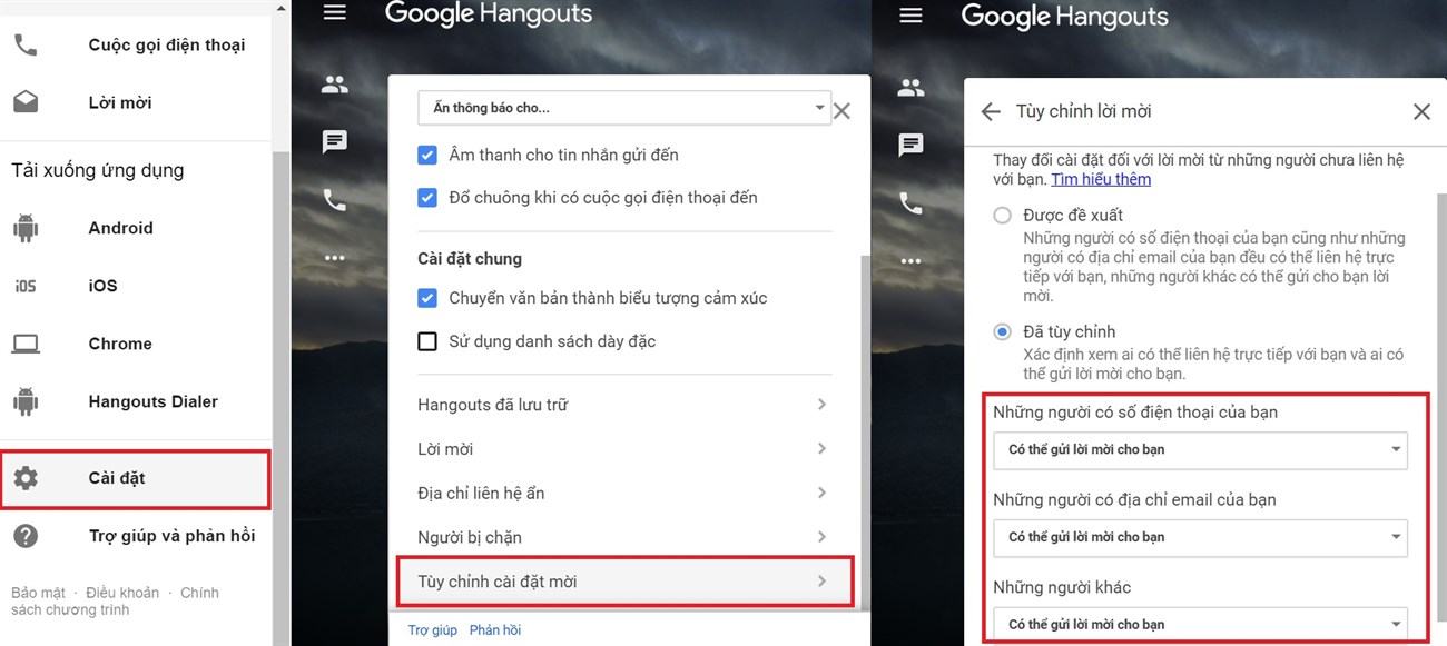 Tùy chỉnh cho phép ai được kết nối với bạn Tùy chỉnh cho phép ai được kết nối với bạn
