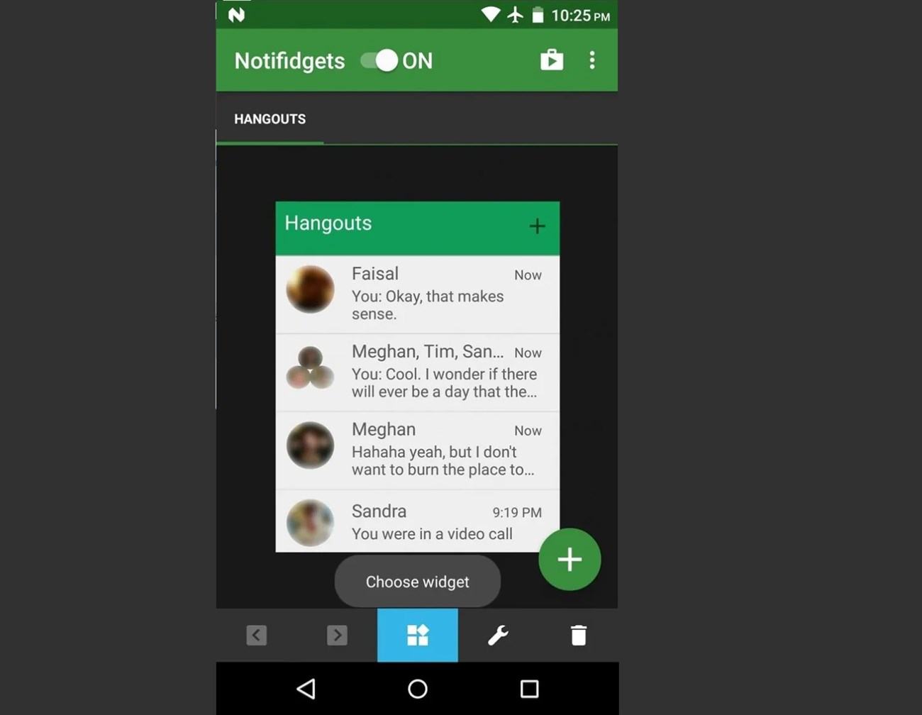 v Tạo một widget trên màn hình chính