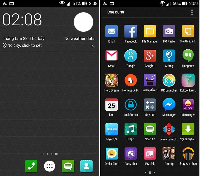 Giao diện đơn giản của Android KitKat