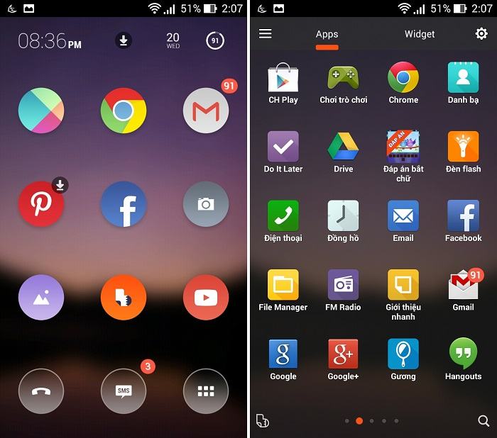 Giao diện mới và đặc biệt của Buzz Launcher