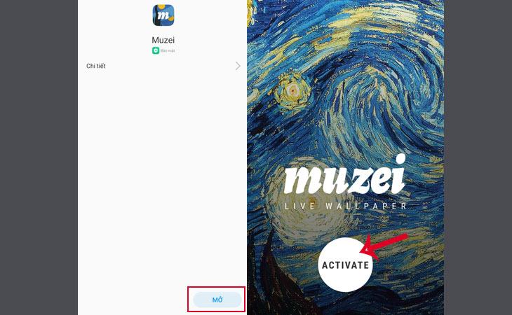 Thay đổi hình nền với Muzei Live Wallpaper