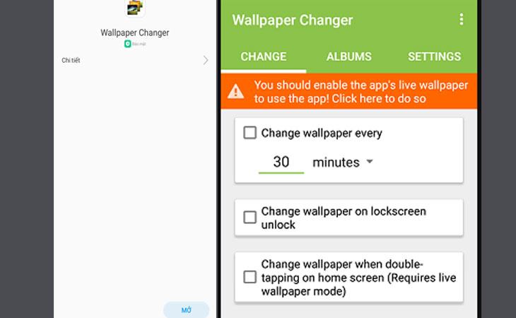     Thay đổi hình nền với Wallpaper Changer