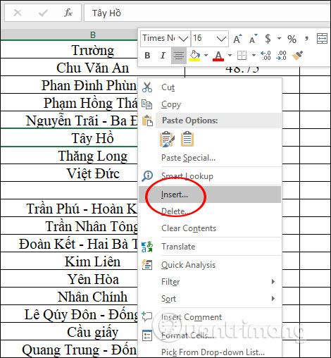 Chọn Dán 