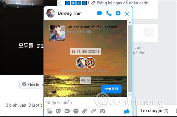 Thay đổi nền của hộp trò chuyện Facebook