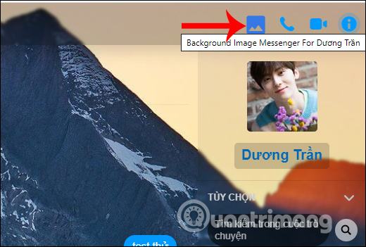 Đặt hình nền Messenger PC