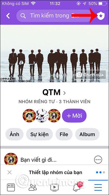 Quyền truy cập vào cài đặt nhóm 