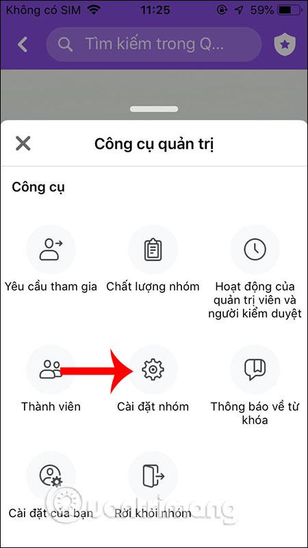 Cài đặt nhóm 