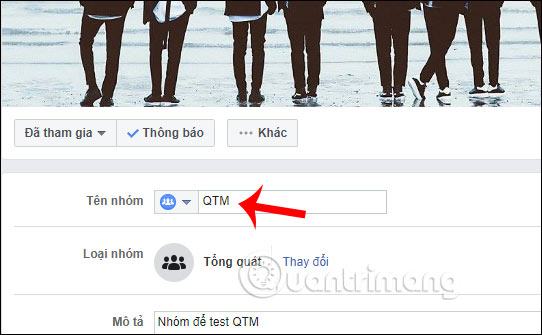 Đổi tên nhóm Facebook