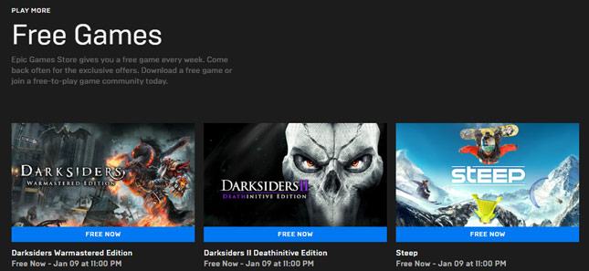 Darksiders, Darksiders II và Steep Standard Edition miễn phí