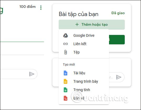 Sinh viên nộp bài tập 