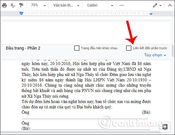 Hủy liên kết phần
