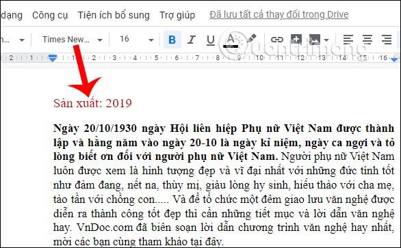 Hiển thị một tiêu đề khác 