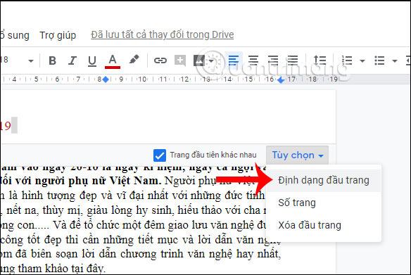 Thay đổi đường viền tiêu đề 