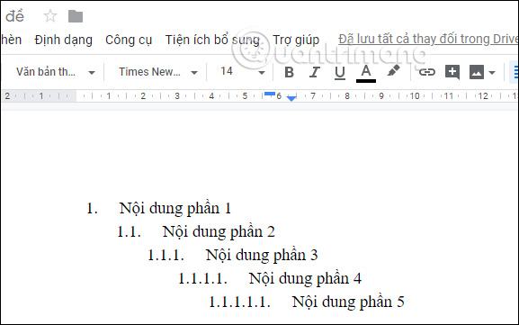 Liệt kê cấp độ 3
