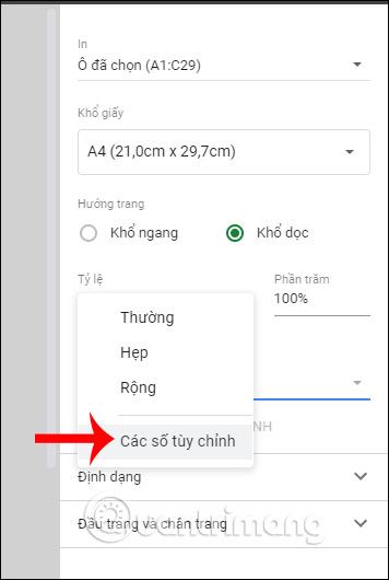Sửa trang in 