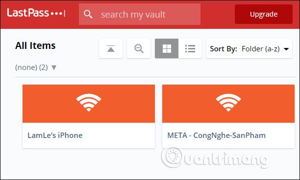 Web xác thực LastPass của tôi