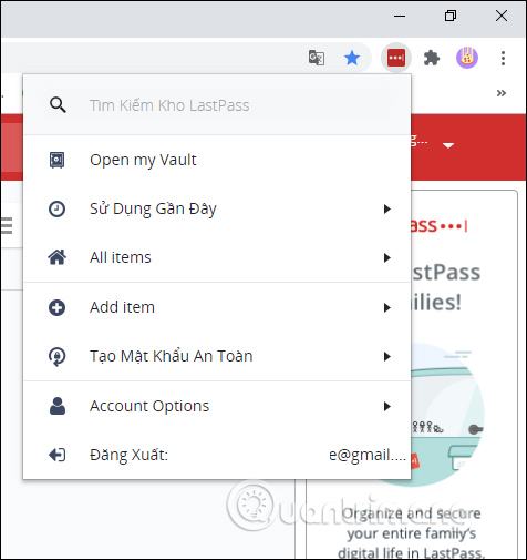 Tiện ích LastPass