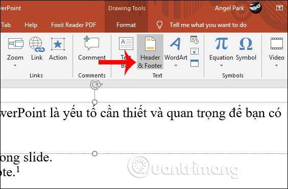 Chèn chú thích cuối trang 