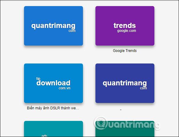 Giao diện quay số nhanh trong Chrome
