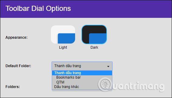 Thay đổi vị trí của chỉ báo dấu trang 