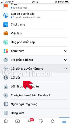 Chuỗi Facebook không hiển thị trạng thái tin nhắn