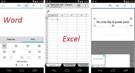 Chỉnh sửa Word, Excel, PowerPoint với QuickOffice