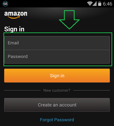 Đăng nhập bằng tài khoản Amazon Kindle của bạn