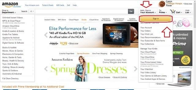 Đăng nhập bằng tài khoản Amazon của bạn
