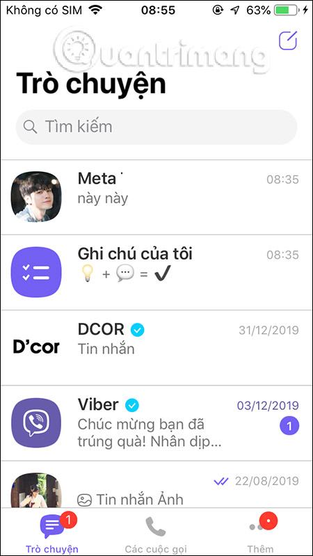 Tính năng Ghi chú của Viber