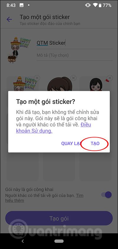 Đồng ý tạo hình dán
