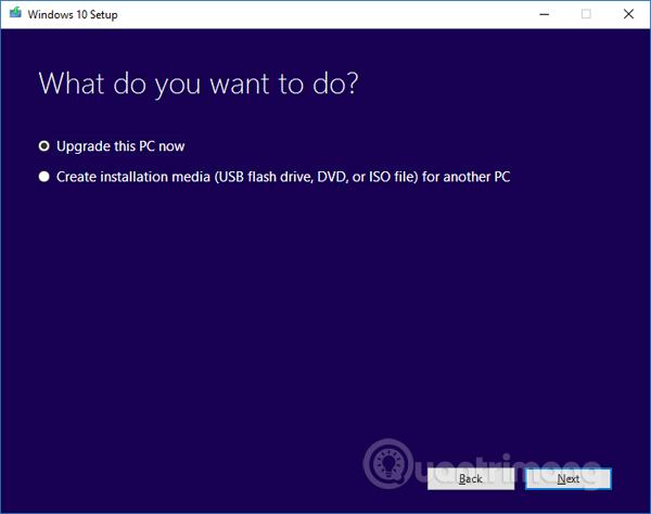 Chọn cách cập nhật Windows 10
