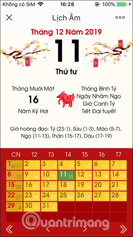 Tra cứu lịch 