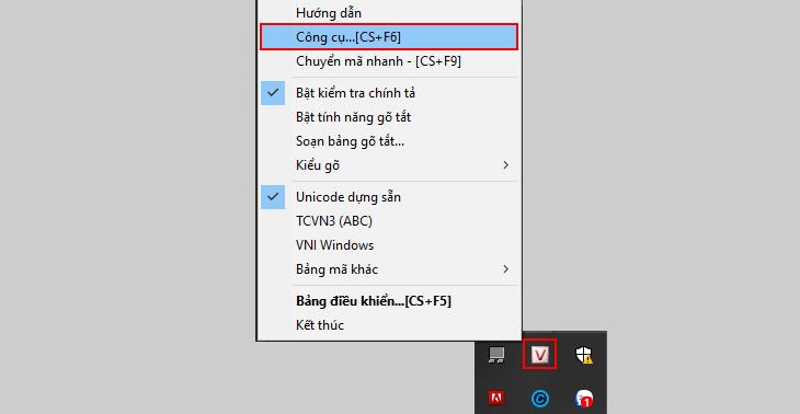 Chuyển đổi chữ hoa / thường trong Word bằng Unikey + bước 2